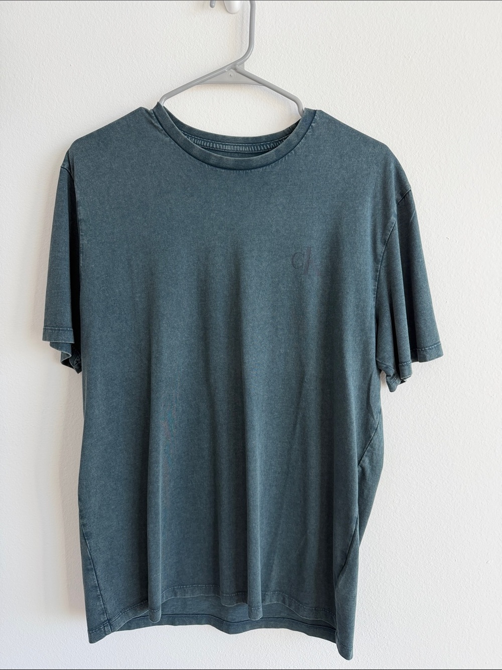Calvin Klein Short Sleeve Crew Tee in Washed Teal